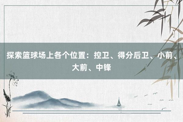 探索篮球场上各个位置：控卫、得分后卫、小前、大前、中锋